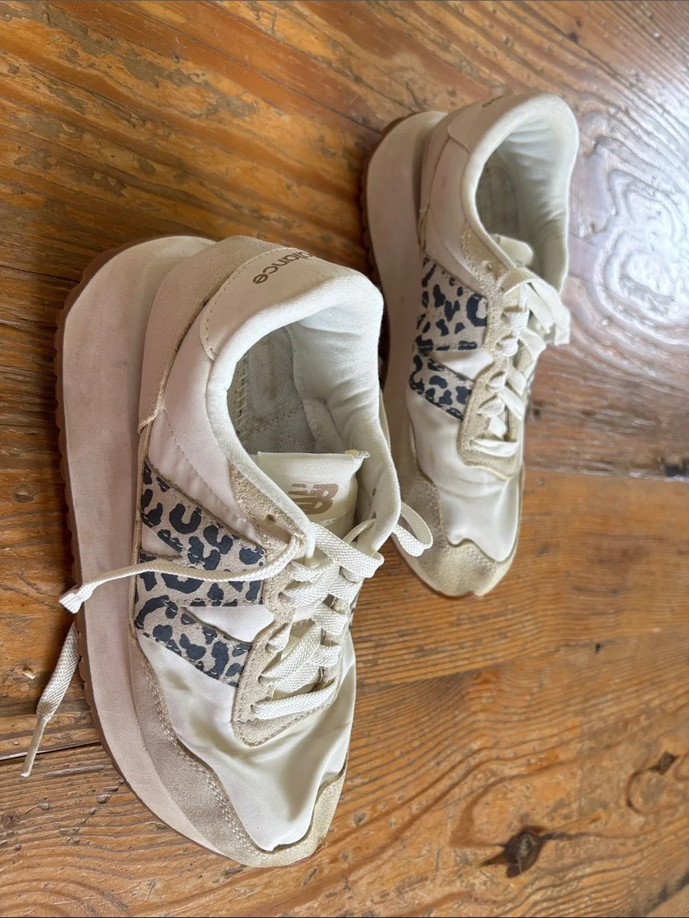 New Balance 237 Women’s Cream Sneakers with Leopard Accent